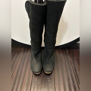 UGG Aprelle Leather Wedge Pull On Knee High Boots Size 7